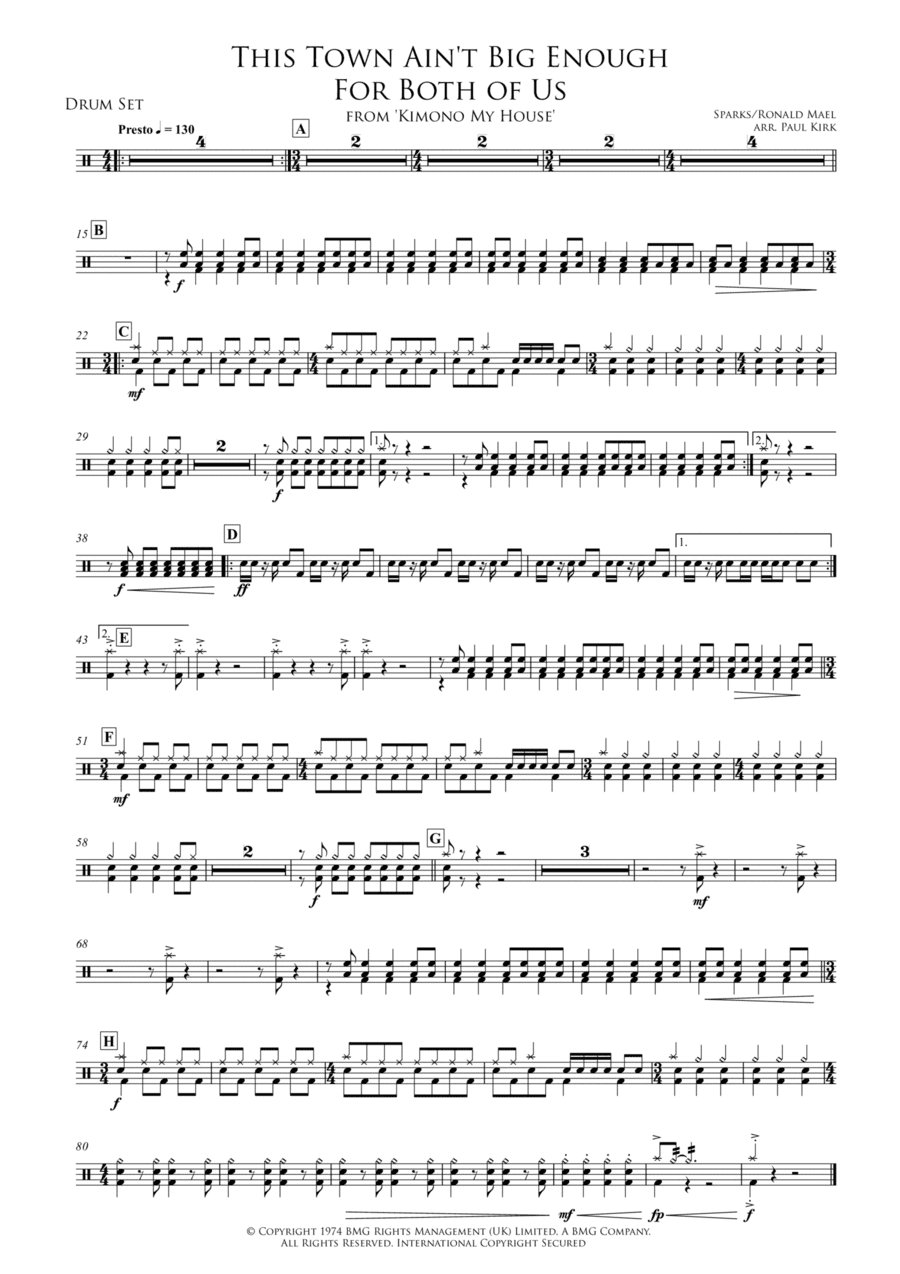 This Town Ain't Big Enough For Both Of Us (arr. Paul Kirk)