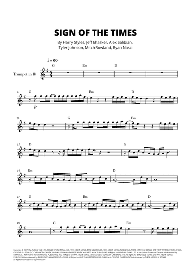 Sign Of The Times (arr. Cadenza Editions)
