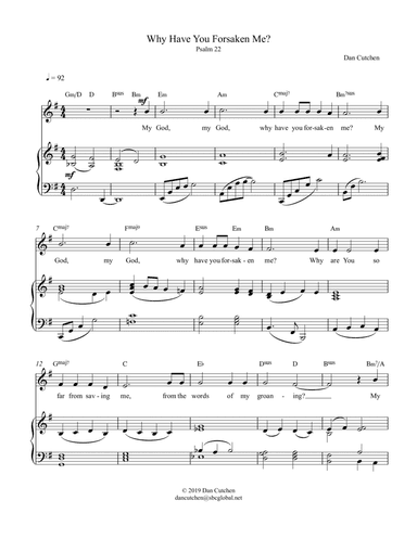 Vocal Solo-Why Have You Forsaken Me? (Psalm 22) for soprano/tenor