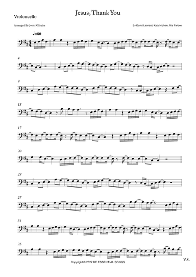 Jesus, Thank You (arr. Josiel Oliveira)