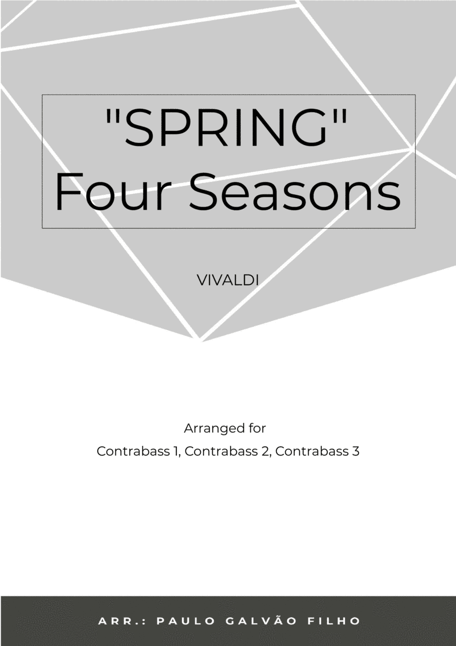 SPRING - FOUR SEASONS - CONTRABASS TRIO (arr. Paulo Galvao Filho)