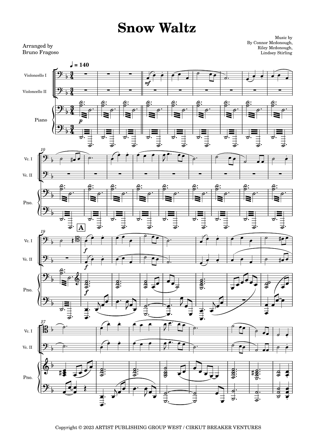 Snow Waltz (arr. Bruno Fragoso de Almeida)