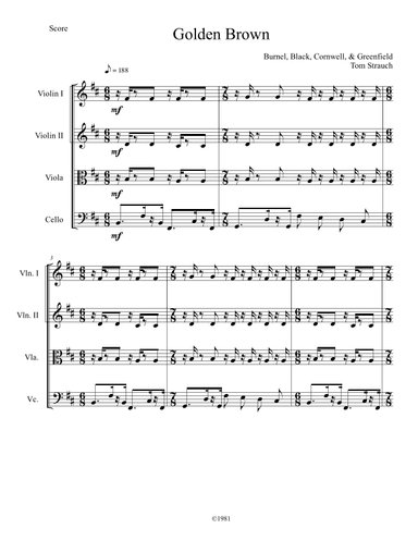Golden Brown (arr. Tom Strauch)