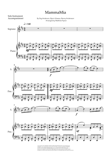 Mamma Mia (arr. Matthew pyeon)