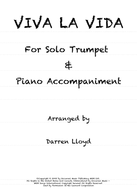 Viva La Vida (arr. Darren Lloyd)