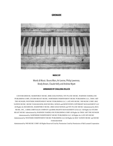 Grenade (arr. Challena Zellick)