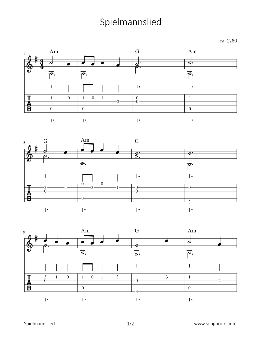 Spielmannslied (arr. Bettina Schipp)