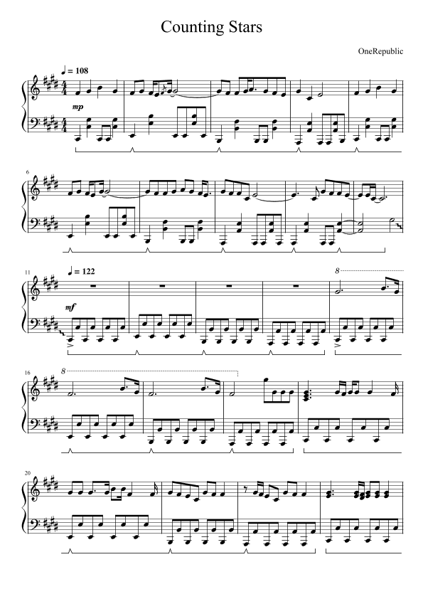 Counting Stars (arr. LaLa Music)