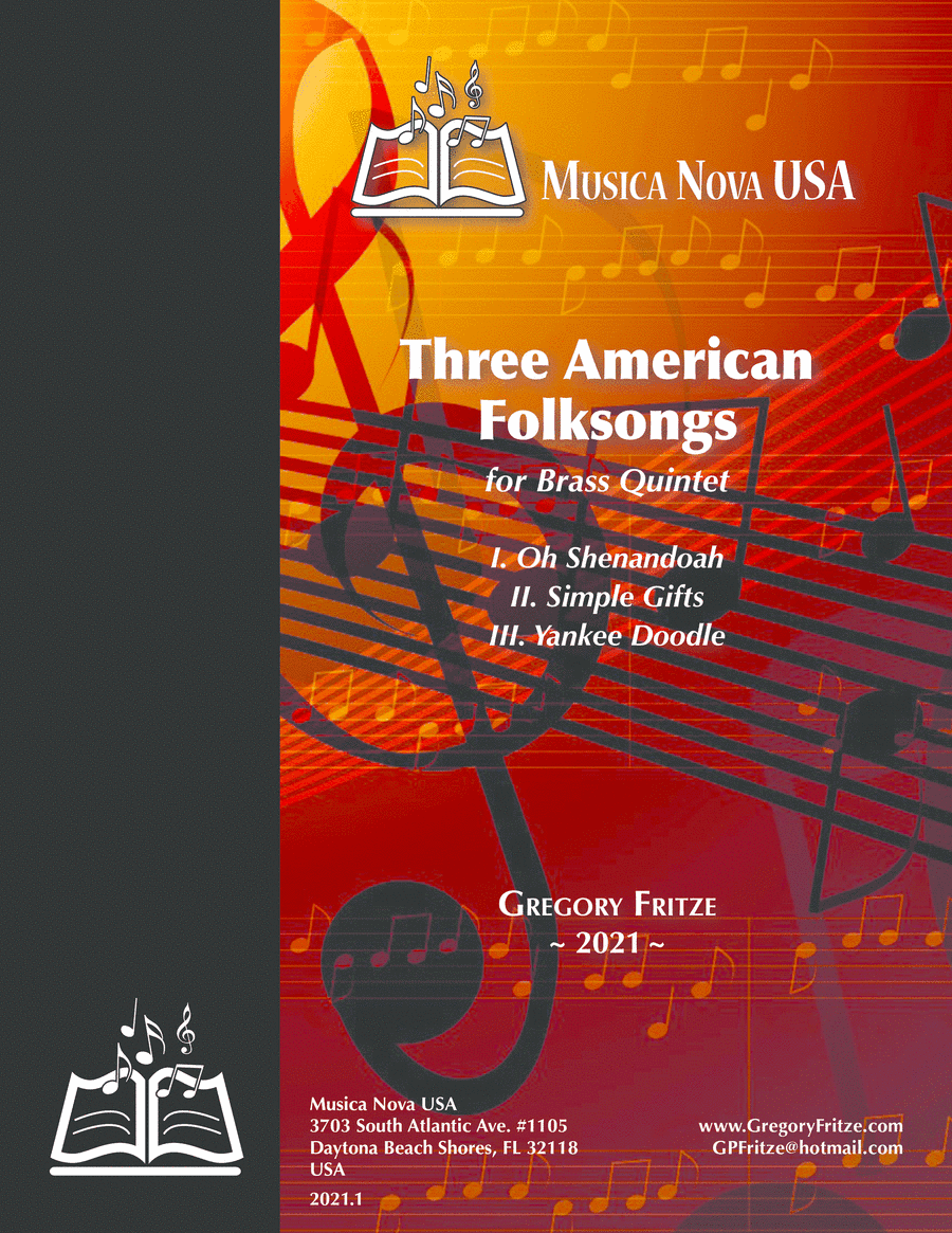 Three American Folksongs for Brass Quintet (arr. Musica Nova USA)