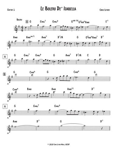Le Bolero De Isabella (guitar 1)