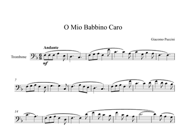 O Mio Babbino Caro - Giacomo Puccini (Tromobne) (arr. Digital Book Music)