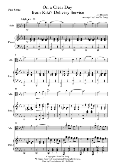 Kiki's Delivery Service (on A Clear Day) (arr. Lam Yat Fung)