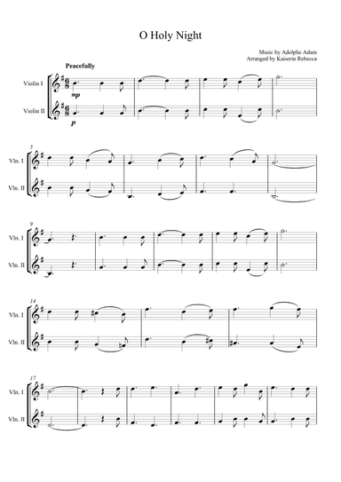 O Holy Night (arr. Kaiserin Rebecca)