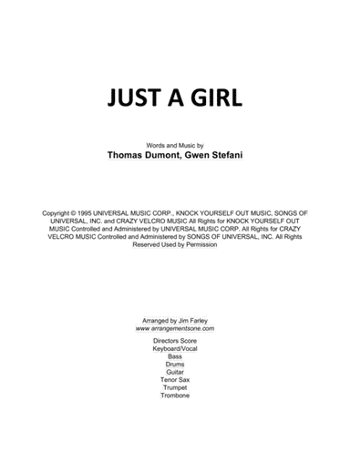 Just A Girl (arr. Jim Farley)