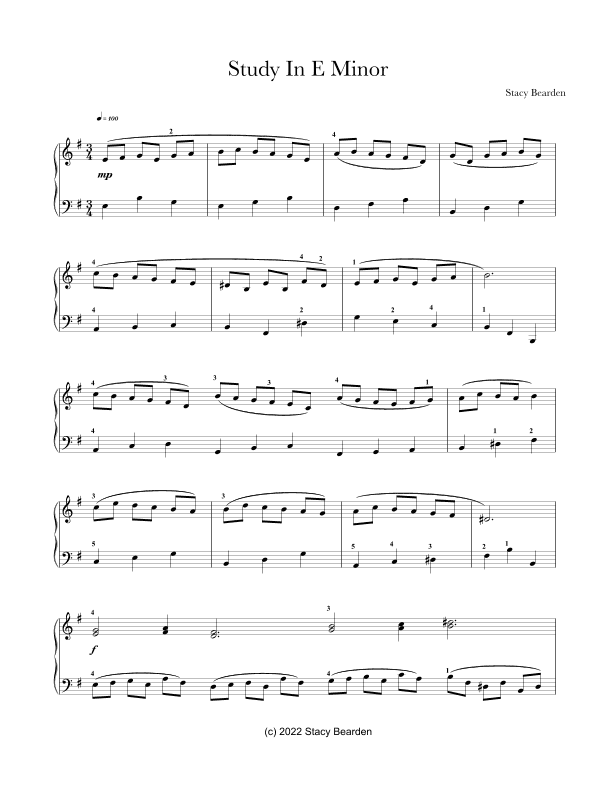 Study in E Minor