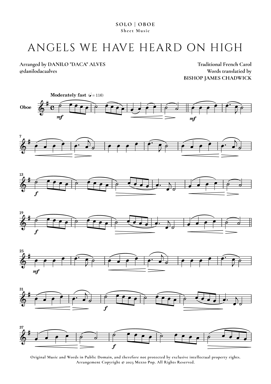 Angels We Have Heard On High (arr. Danilo "Daca" Alves)