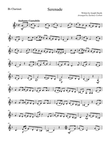 Serenade (arr. Zachary Corbett)