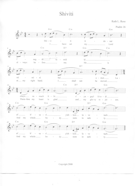 Shiviti (Psalm 16)