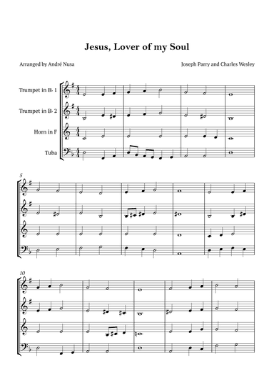 Jesus, Lover of my Soul (arr. André Nusa)