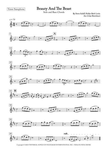 Beauty And The Beast (arr. ACT Bortolucci)