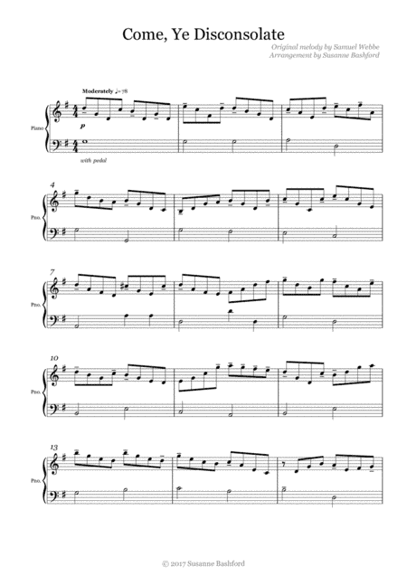 Come, Ye Disconsolate (arr. Susanne Bashford)
