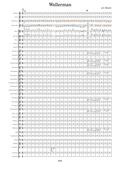 Wellerman for (easy) concert band and opt. recorders and/or boomwackers (arr. Scaver)