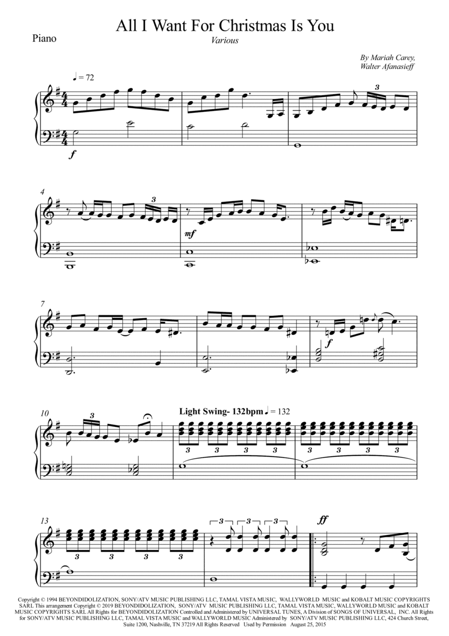 All I Want For Christmas Is You (arr. Wesley S. SIlva)