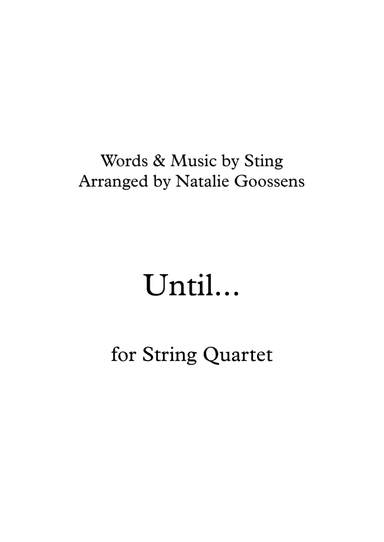 Until... (arr. Natalie Goossens)