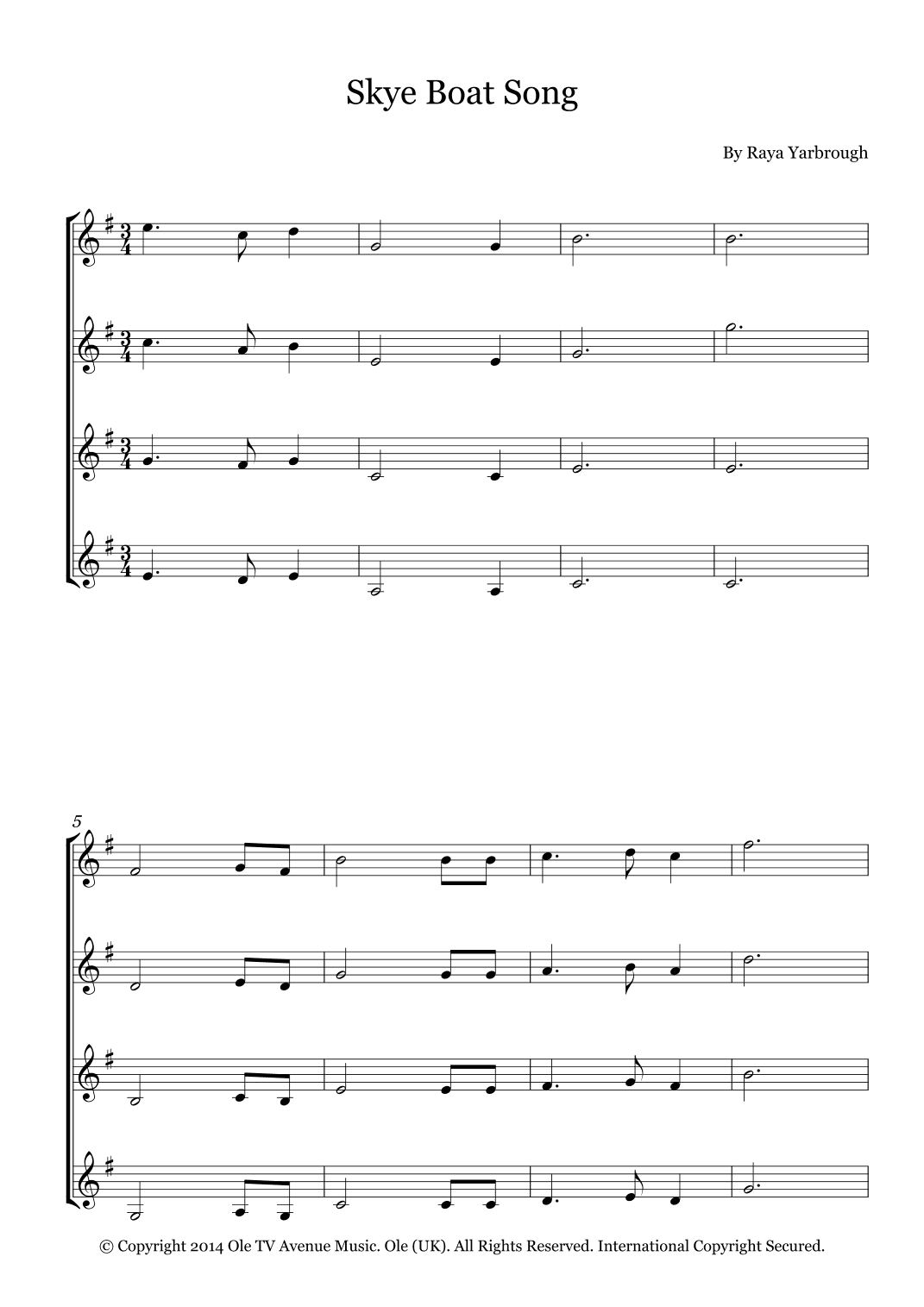 Skye Boat Song (arr. Fernanda Moura)