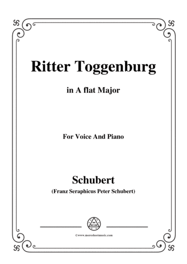 Schubert-Ritter Toggenburg,in A flat Major,for Voice&Piano (arr. MSM)