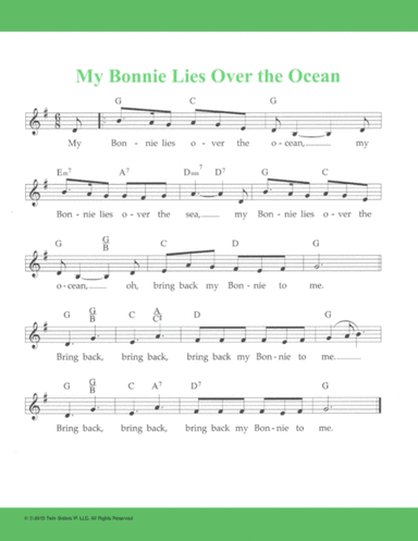 My Bonnie Lies Over the Ocean (arr. Hal Wright)