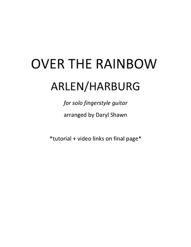 Over The Rainbow (arr. Daryl Shawn)