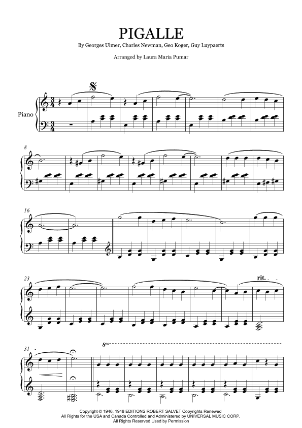 Pigalle (arr. Laura Maria Pumar)