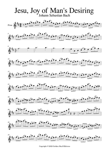 Jesu, Joy of Man's Desiring (arr. Golden Skull Editions)