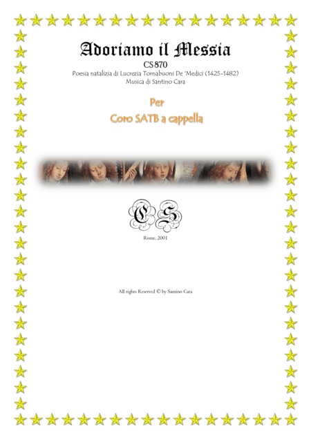 Adoriamo il Messia - Carol for SATB choir a cappella