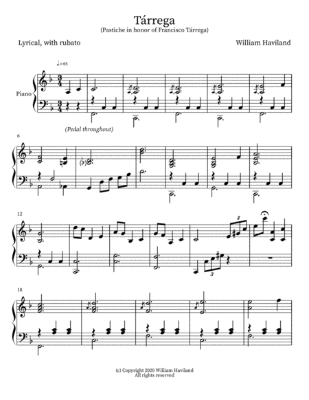 Tárrega (arr. William Haviland)