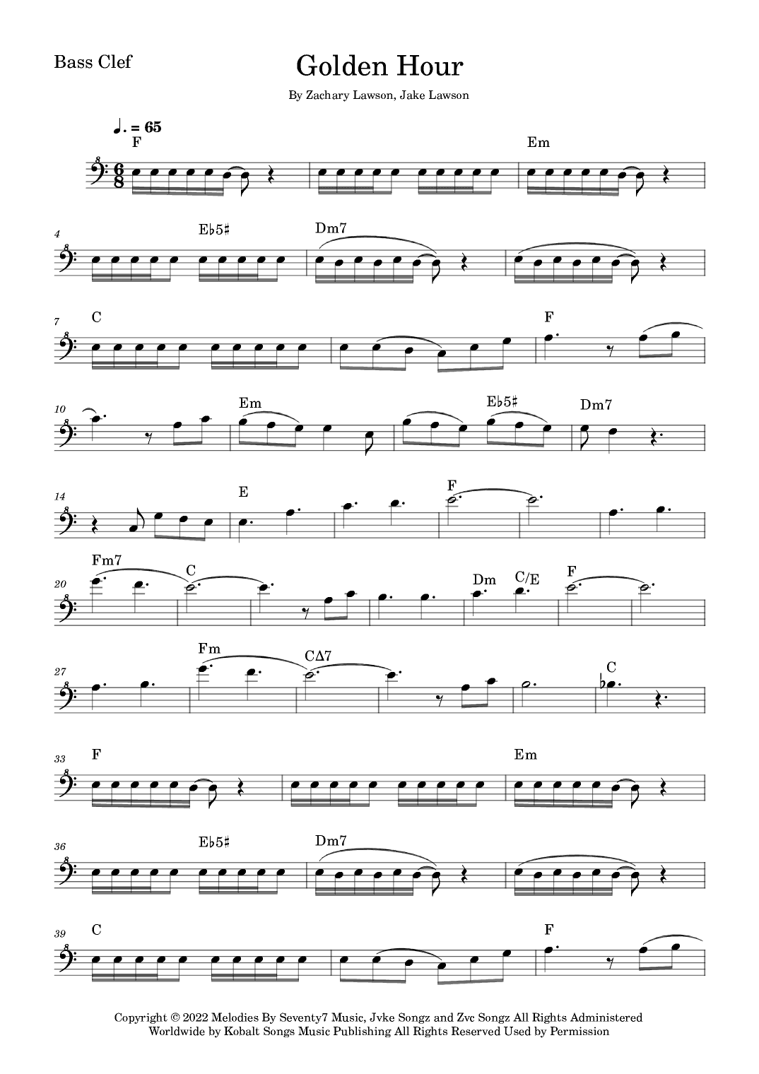 Golden Hour (arr. Fabio Eduardo de Oliveira)