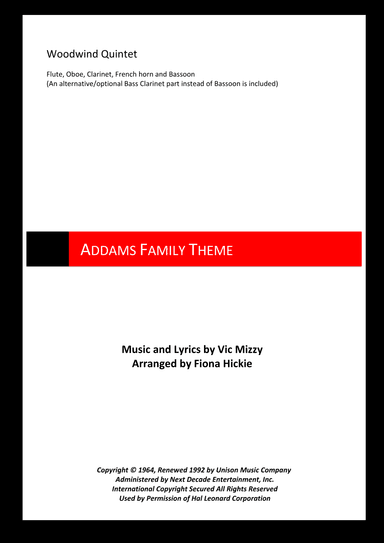 The Addams Family Theme (arr. Fiona Alice Hickie)
