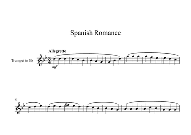 Spanish Romance (Trumpet) (arr. Digital Book Music)