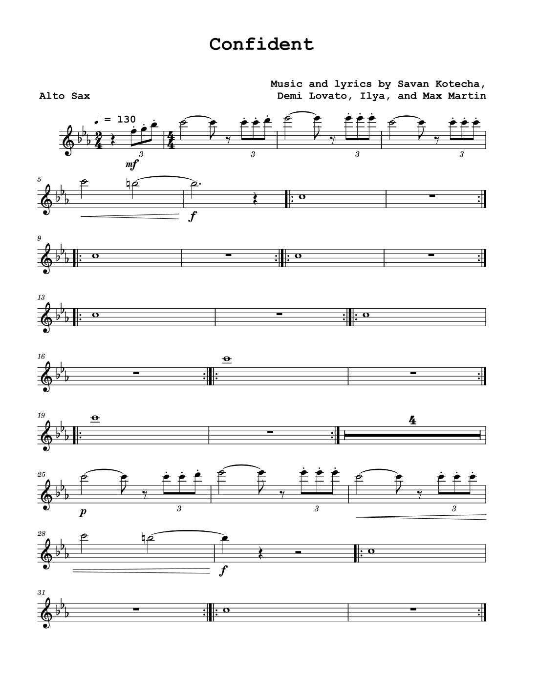 Confident (arr. David Lartey)