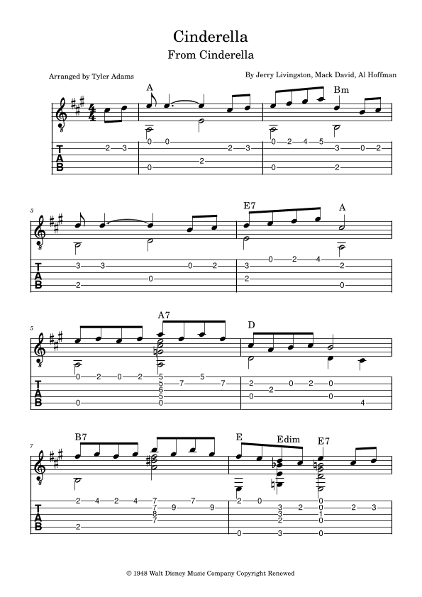 Cinderella (arr. Tyler Adams)