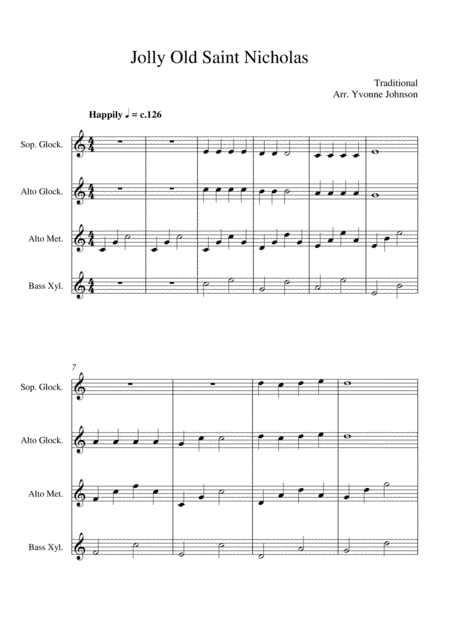Jolly Old Saint Nicholas And Good King Wenceslas - For Orff Ensemble (arr. Yvonne Johnson)