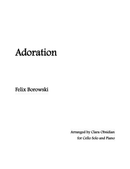 Adoration (arr. Clara Obsidian)
