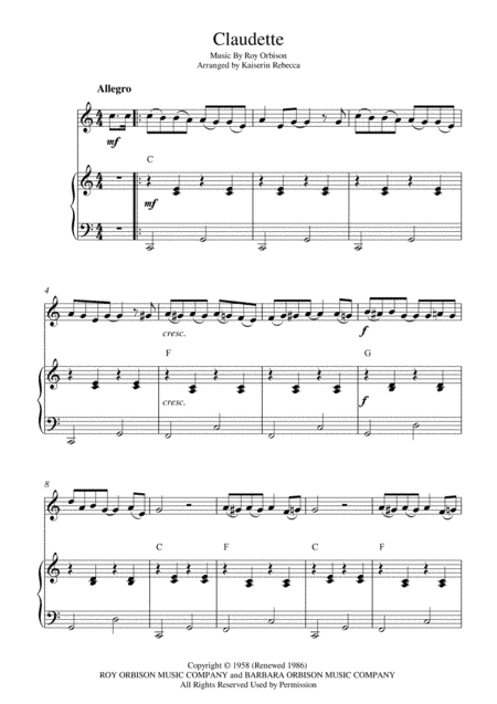 Claudette (arr. Kaiserin Rebecca)