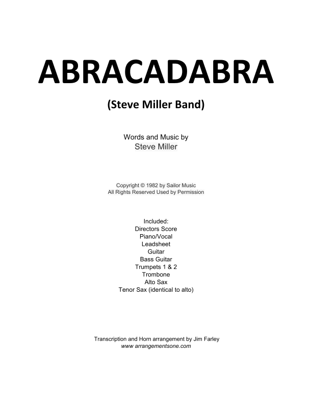 Abracadabra (arr. Jim Farley)