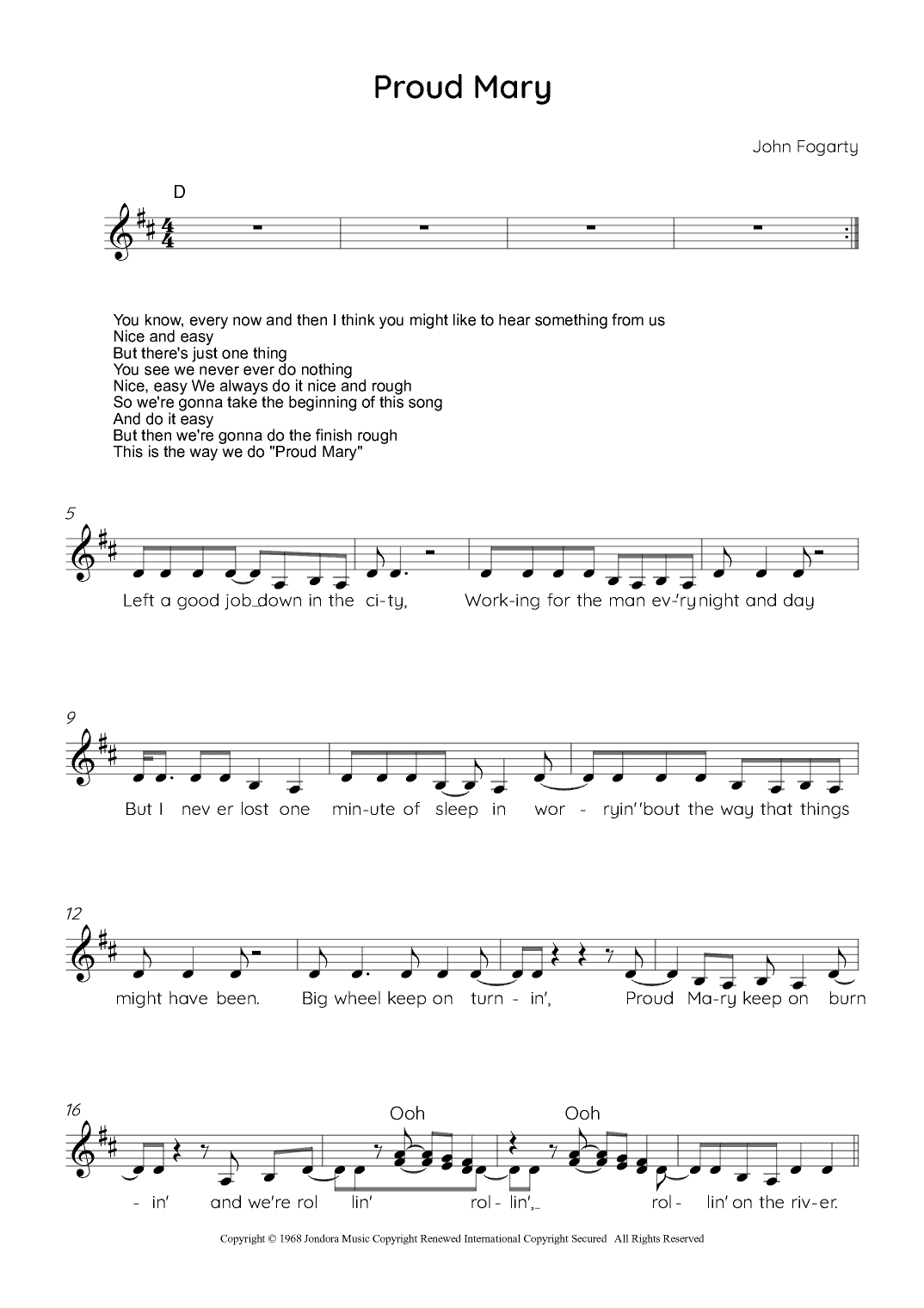 Proud Mary (arr. Vicky Jacobs)