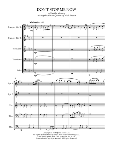 Don't Stop Me Now (arr. Mark Preece)