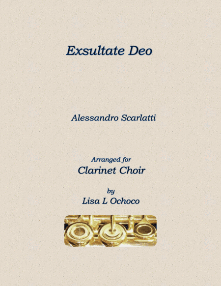 Exsultate Deo for Clarinet Choir (arr. Lisa L Ochoco)