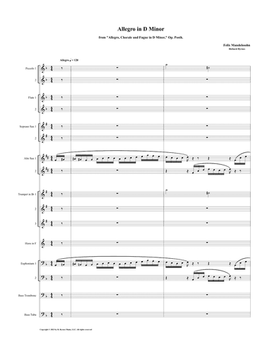 Allegro in D Minor, Op. Posth (Metal Orchestra) (arr. Richard Byrnes)
