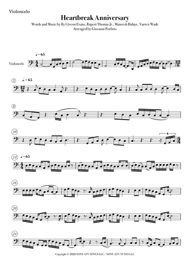 Heartbreak Anniversary (arr. Giovanni Porfirio)
